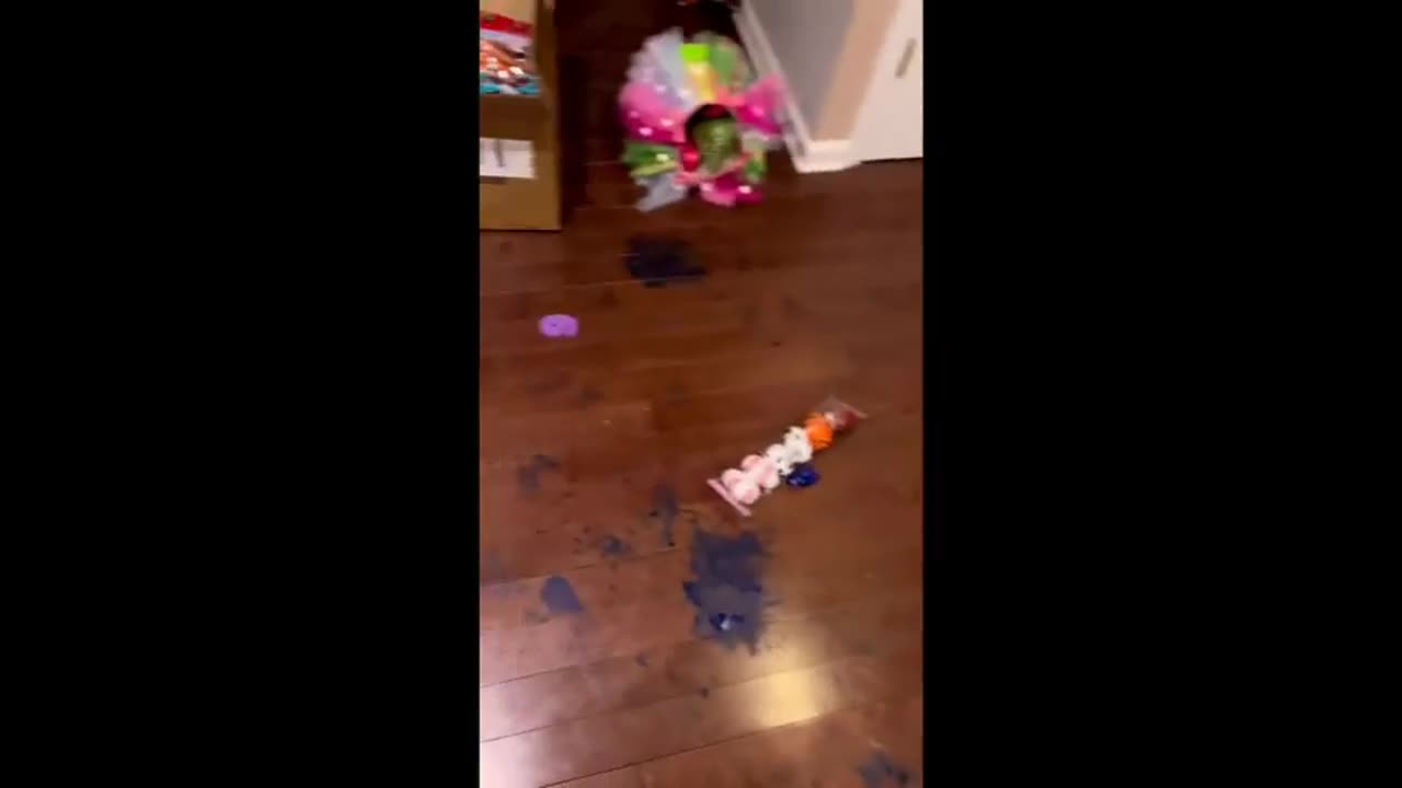 Kid makes absolutely massive mess in the home