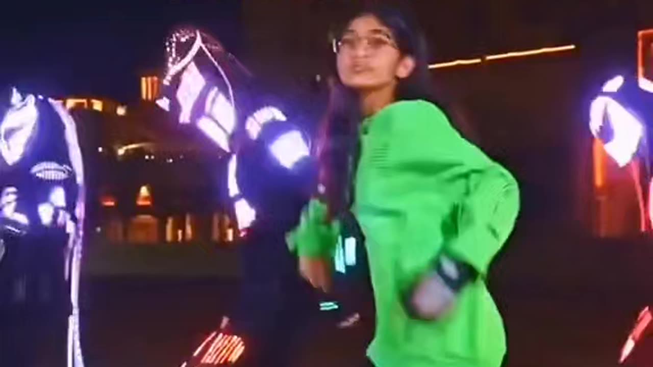 Girl Dancing with Robotic Person