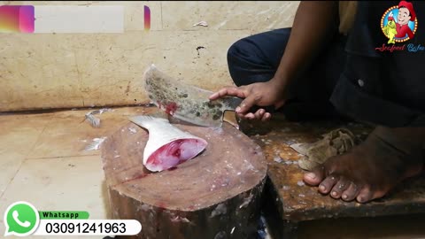 Mullah the sherry Emperor Fish cutting | Incredible Fish Cutting Skills in Fish Market