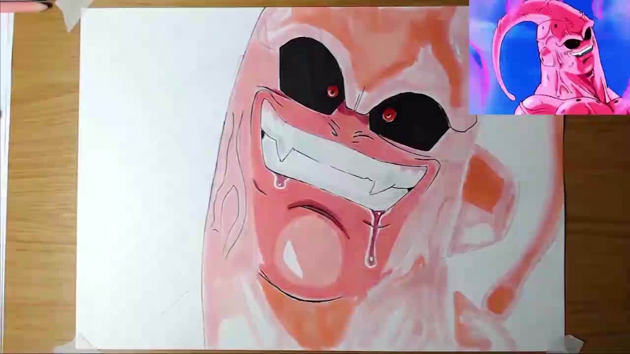 Speed Drawing Majinboo - Aprenda a Desenhar Qualquer Desenho