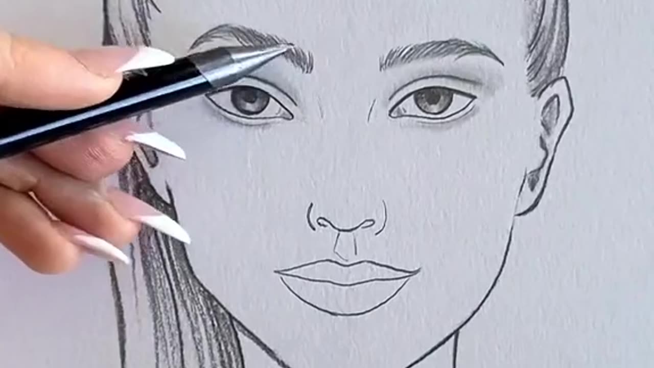 How to draw a face ✍️ #art #artwork #draw #drawing #anime #cartoon #DIY #satisfying