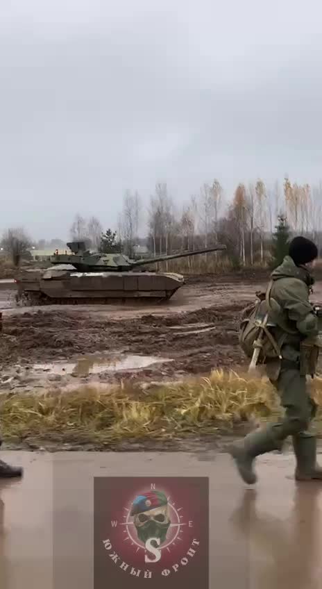 Russian tank in kazan's training ground.