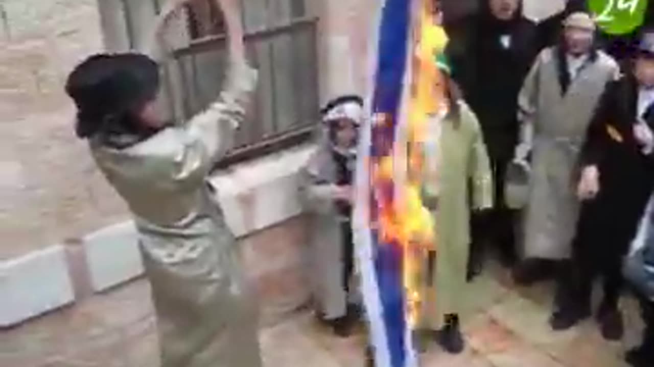 Jews burning the Israeli flag #shorts #viral #trending