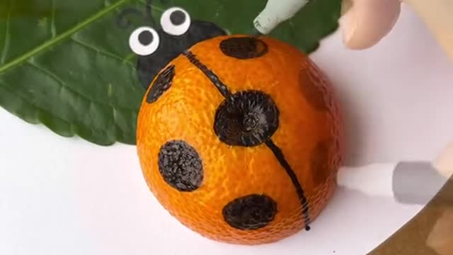 Make Beetles from orange peels