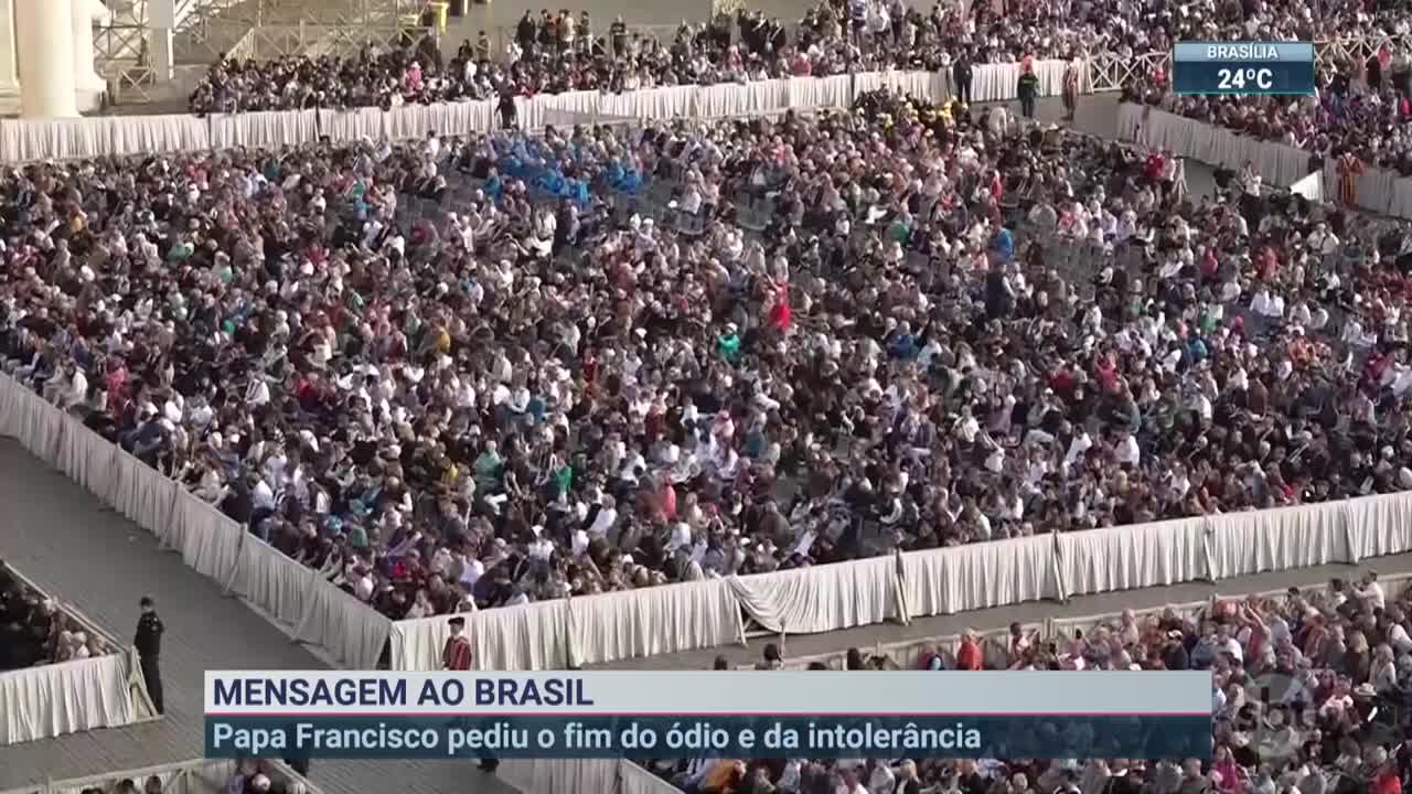 Papa Francisco pediu fim do ódio e intolerância no Brasil | SBT Brasil (26/10/22)