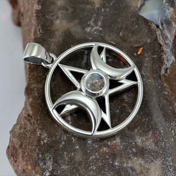 Unlock Magick: Triple Goddess Silver Pendant