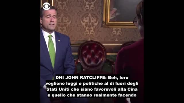RATCLIFFE (DNI): LA CINA RICATTA E MINACCIA I NOSTRI MEMBRI DEL CONGRESSO