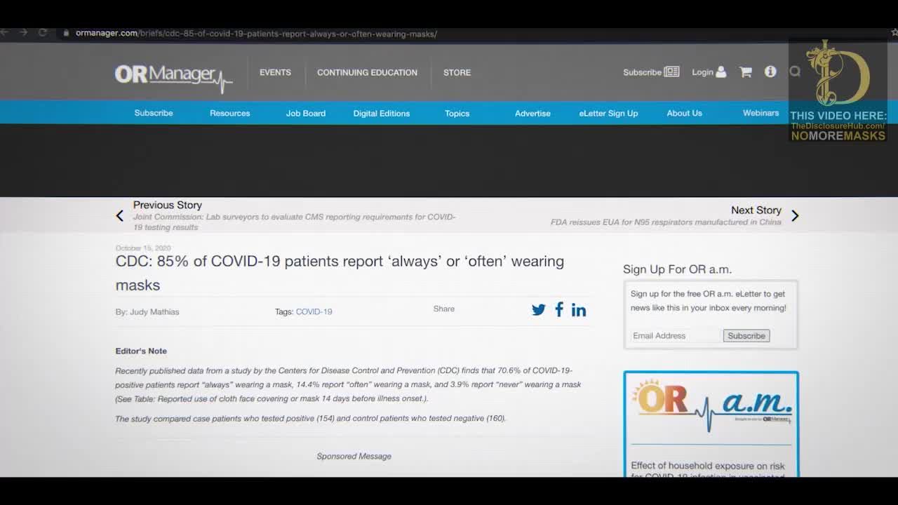 NEW Studies PROVE Masks are KILLING US