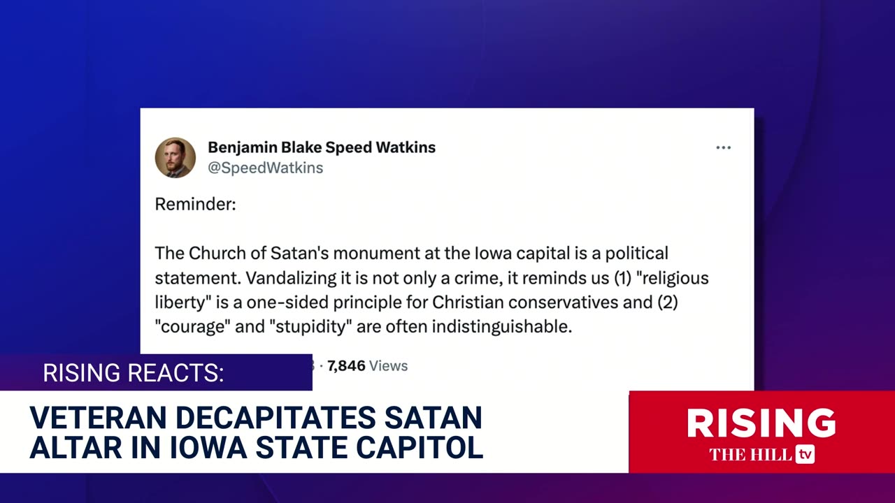 Veteran DECAPITATES Satanist Altar At lowa State Capital: Jessica & Amber REACT