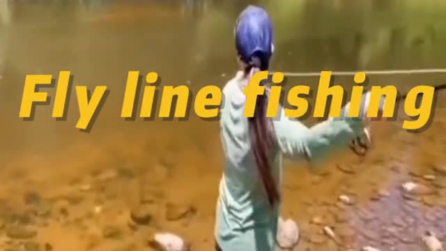 Fly line fishing