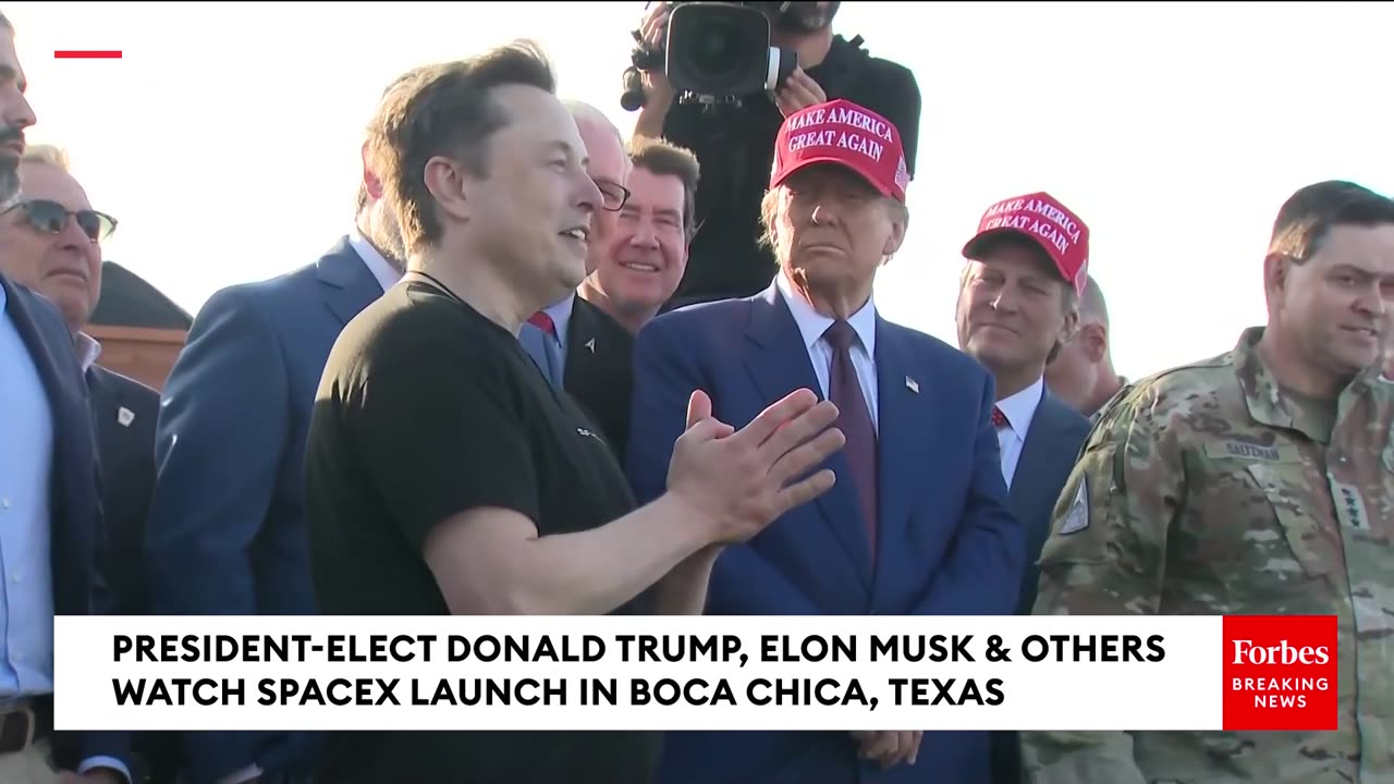 President-elect Donald trump watching SpaceX launch