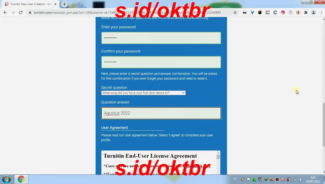 Class ID Dan Enrollment key Turnitin No Repository Gratis Berlaku Sampai 01 Oktober 2022