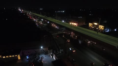 Ariel View busy Road with DJI mini 3 Pro