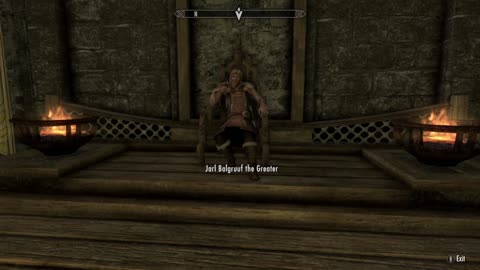 Meeting a man in a chair in skyrim