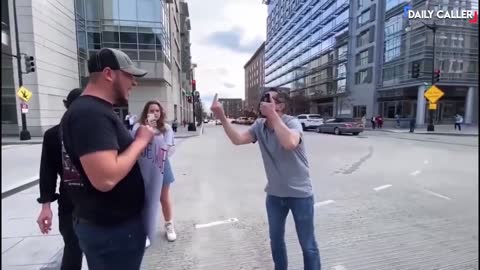 Man Melts Down In D.C. At Sight Of Trucks From The 'People's Convoy'