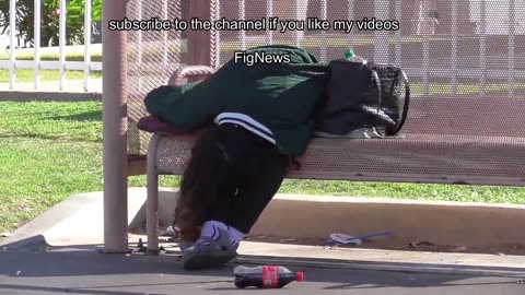 sad life of homeless people in America