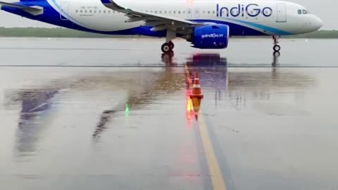 IndiGo flight ✈️ Rain 🌧️ View