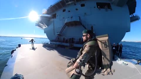 QE Aircraft Carrier Jet Suit Flight in NYC pt2!