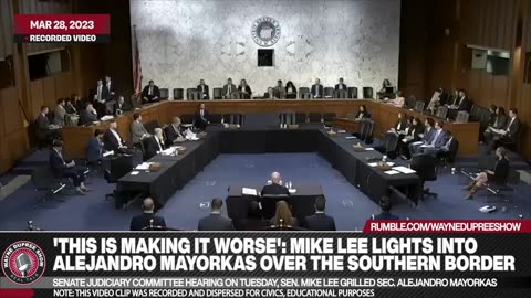 Lee Lights Into Alejandro Mayorkas Over The Southern Border