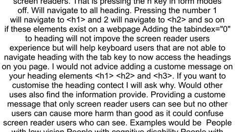 Attaching tabindex to headings