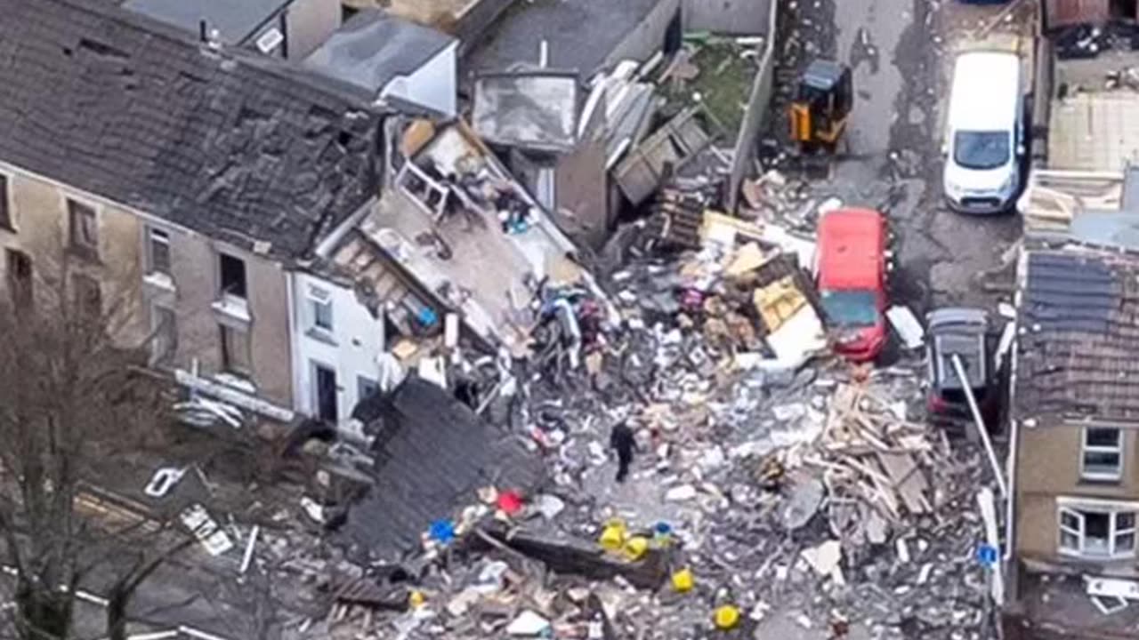 Man Is Found Dead In Rubble After Swansea 'Gas Blast' Explosion Destroyed Two Houses