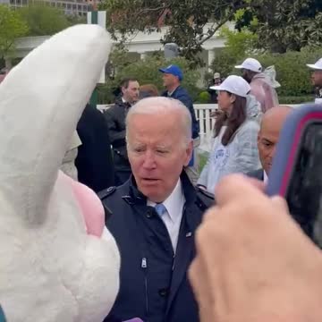 Biden Conveniently Interrupted By The Easter Bunny When He Starts Talking About Things He Shouldn’t