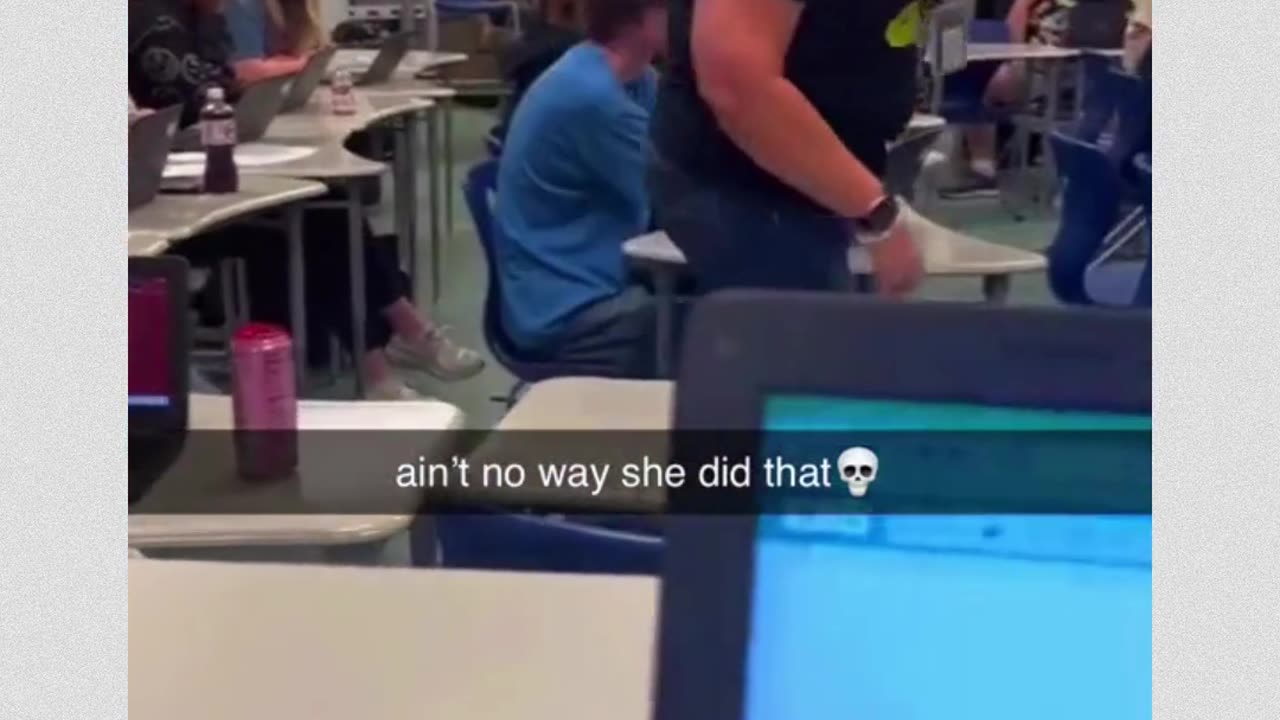 Teacher throws black girls phone.