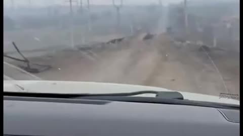 Another video of the "road of death" from the Ukrainian side