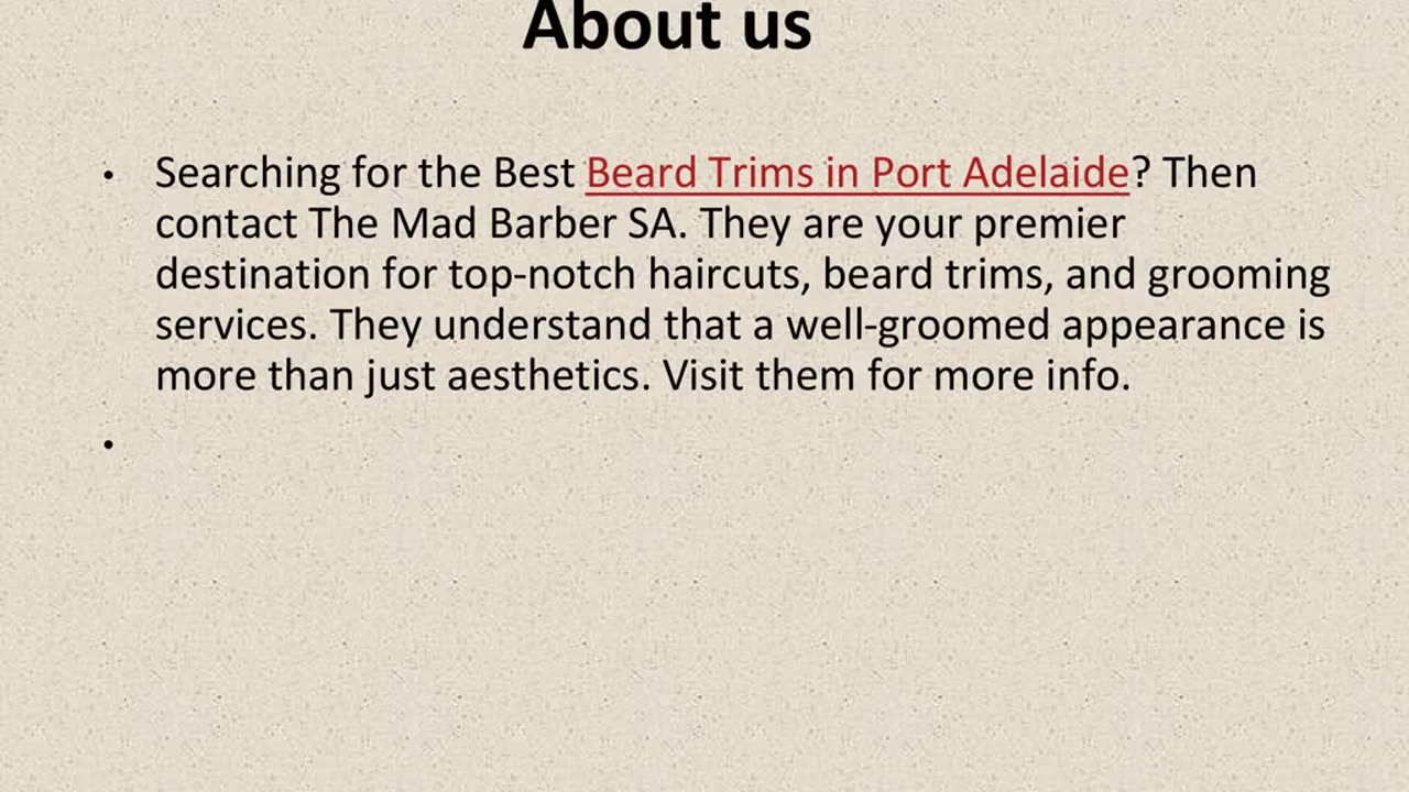 Get The Best Beard Trims in Port Adelaide.