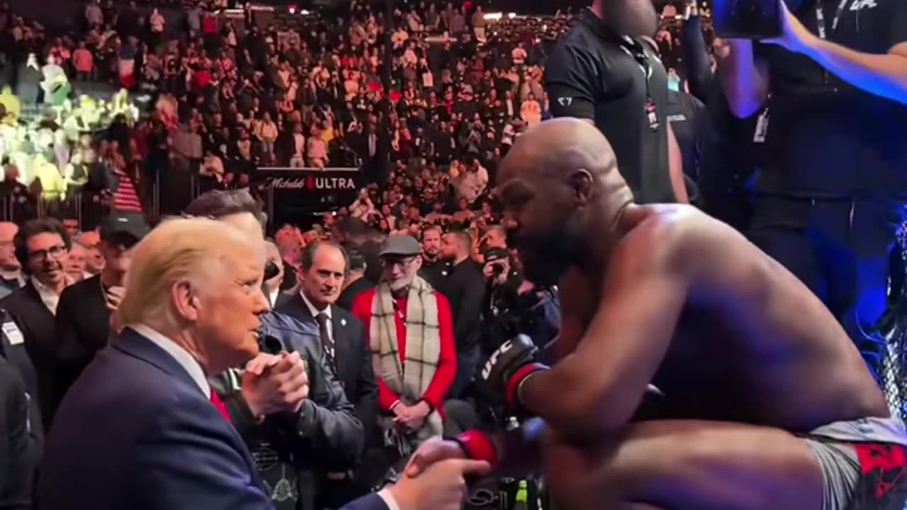 Jon Jones gave Donald Trump his UFC Championship Belt After His Win Over Stipe Miocic 🏆