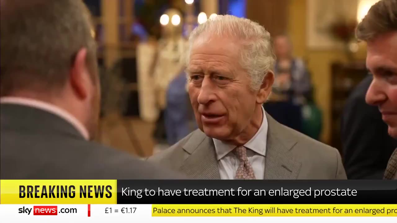 75 year old King Charles "has sought treatment for an enlarged prostate"