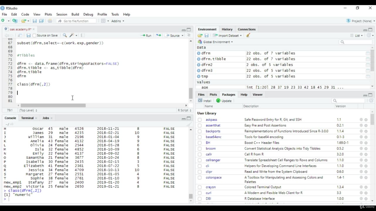 Python Full Course - Chapter 25 - 5. Tibbles in R