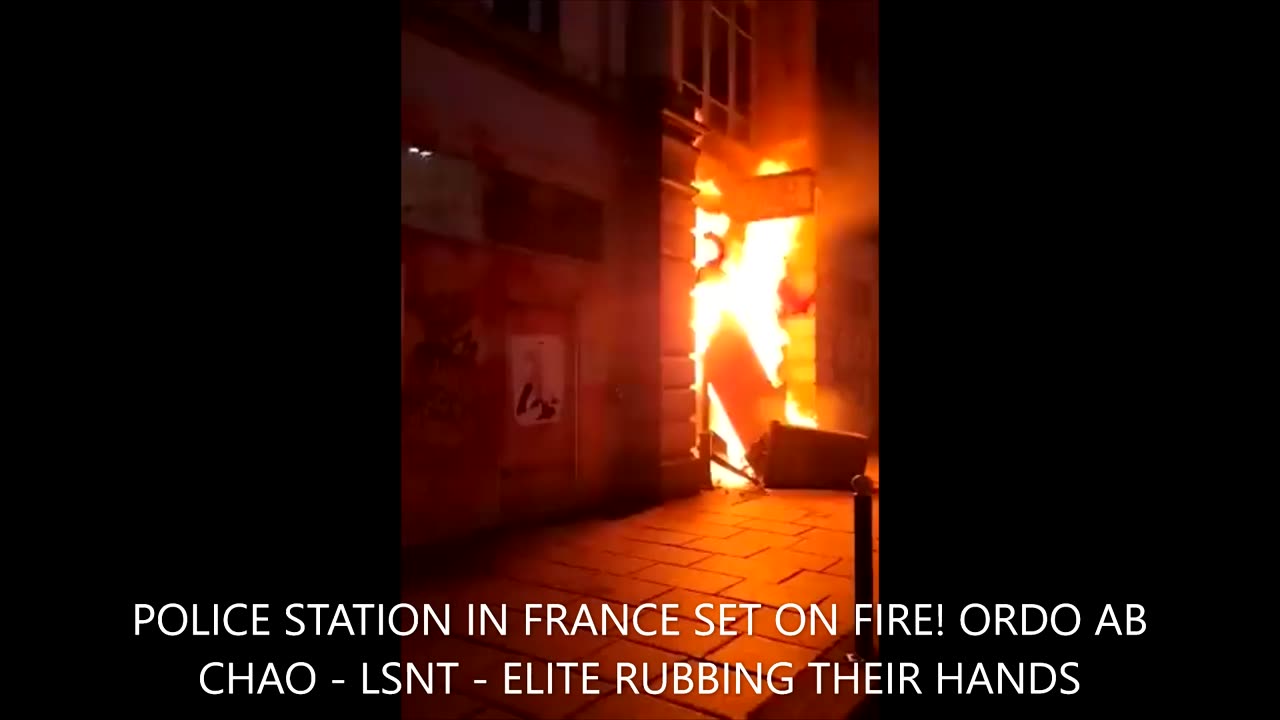 POLICE STATION ON 🔥FIRE!! FRANCE