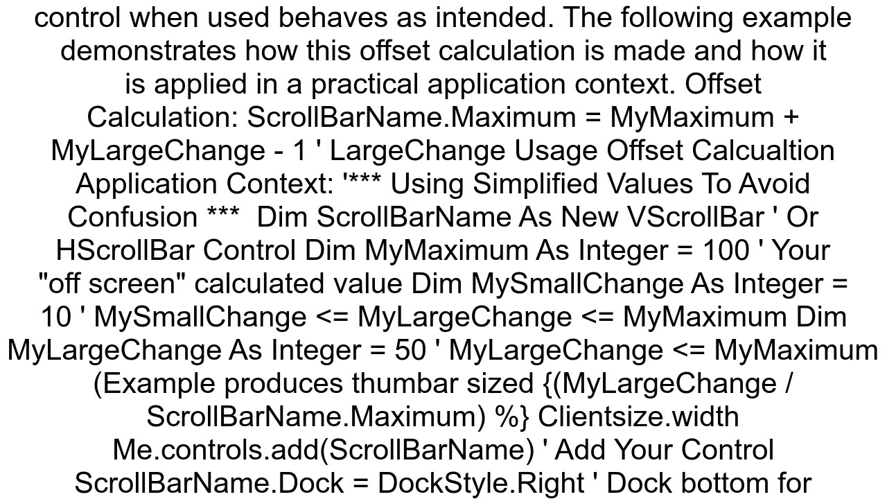 Change the size of scrollbar in winforms
