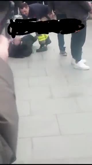 The immediate aftermath of the knife incident in Parnell Square In Dublin