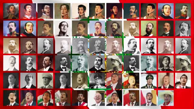 Los 53 Presidentes Del Perú Cantando Baka Mitai (Dame Da Ne)