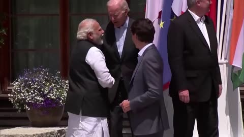 PM Modi with US President Joe Biden and PM Trudeau of Canada at G7 Summit in Germany