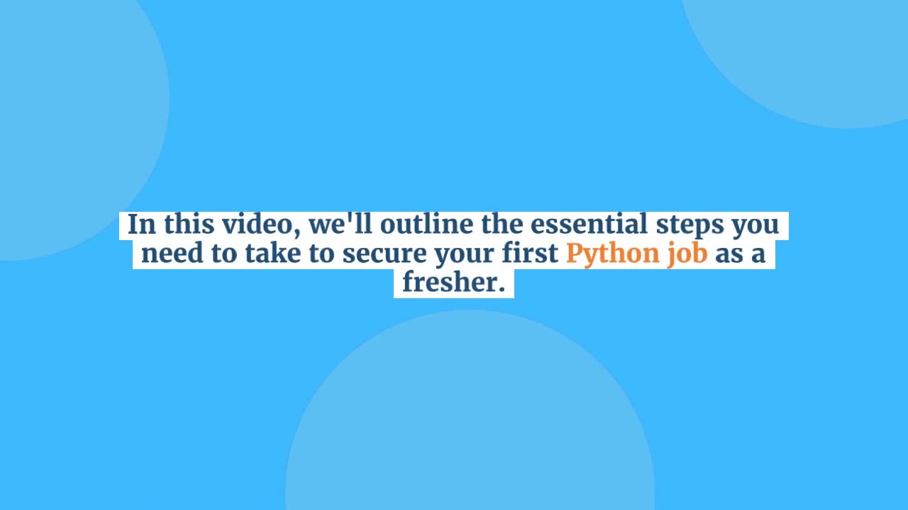 Landing Your First Python Job: Essential Steps for Freshers