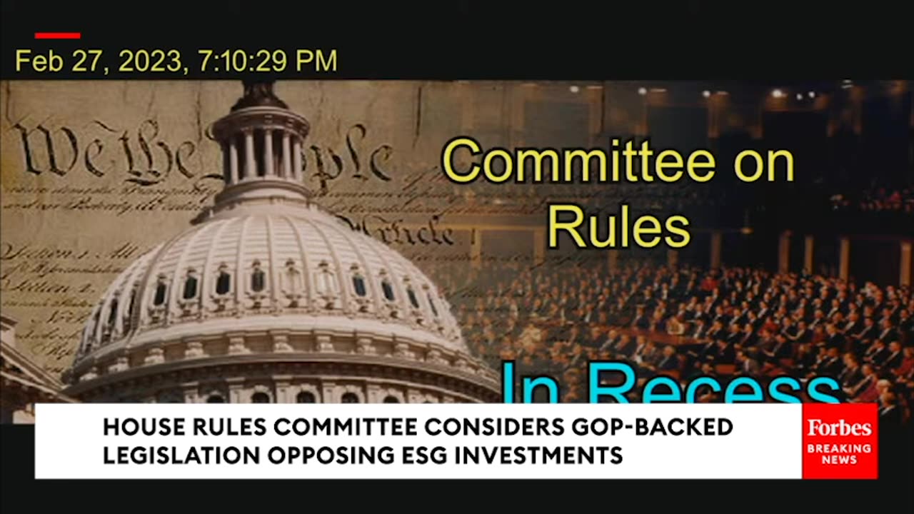 NEW- Republicans And Democrats Clash Over Anti-ESG Legislation