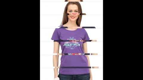 Womens Graphic Design Printed Black Cotton T Shirts