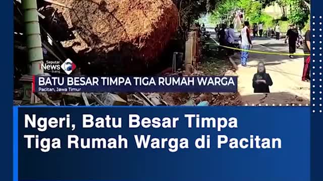 Foreboding, big boulder toppled three resident homes in rations