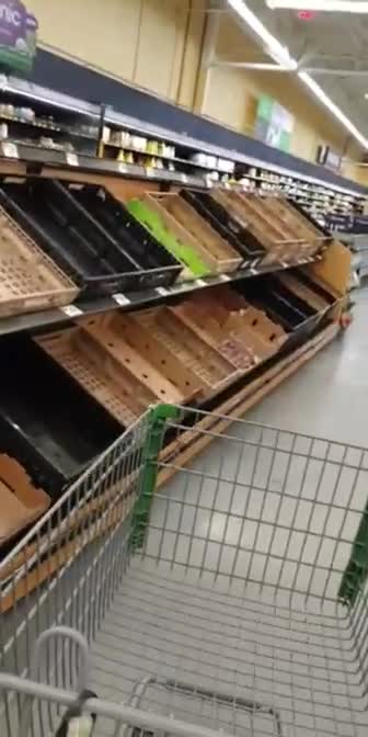 Empty shelves.