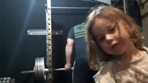 Lifting weights with my Daughter.