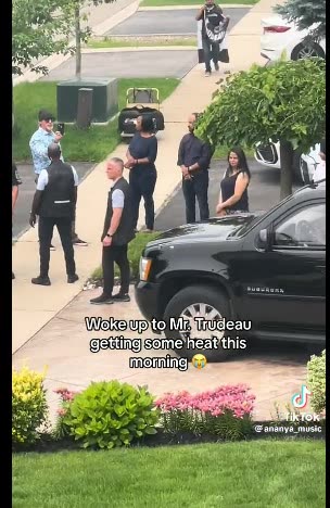 Trudeau is greeted "warmly" by his "fans" Part #2.