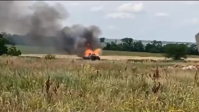 The moment of detonation of enemy equipment