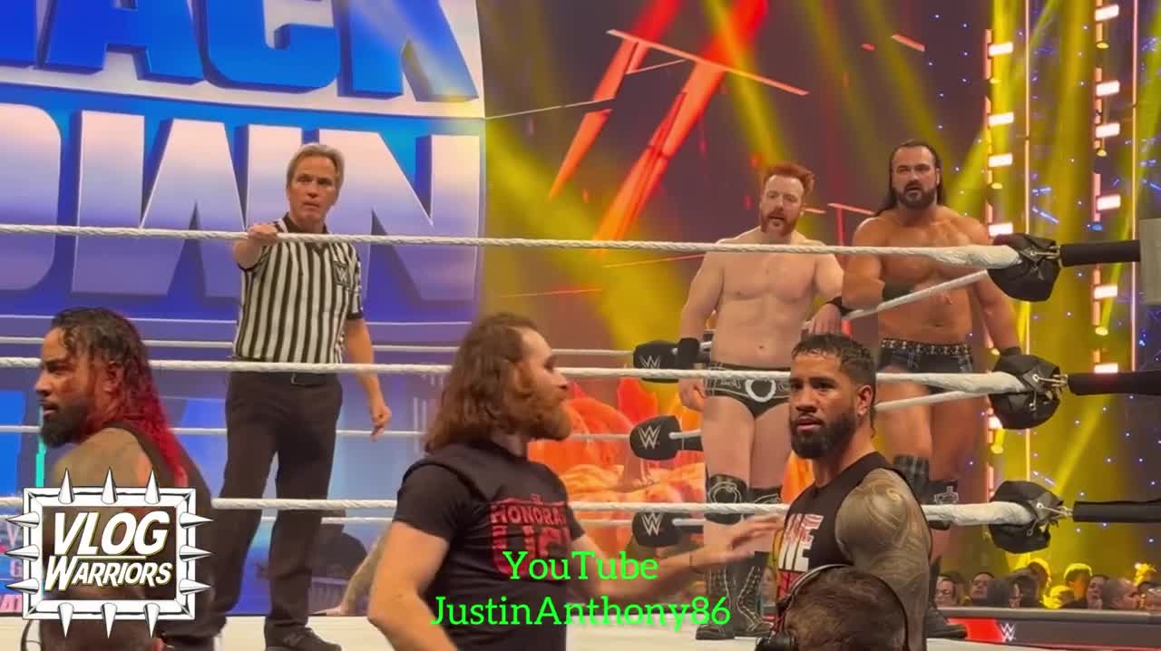 Sami Zayn helping Jimmy Uso cool down - WWE Smackdown