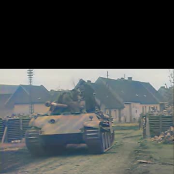 Tank turnabout US troops drive captured Panther #Colourized 🇺🇸 🎥 🏎️ #WW2