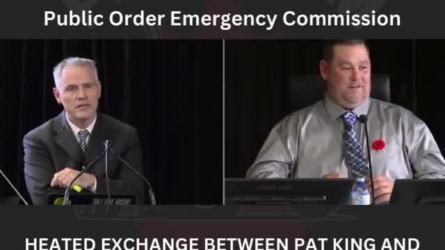 Heated exchange between Pat King and Ottawa lawyer during public commision