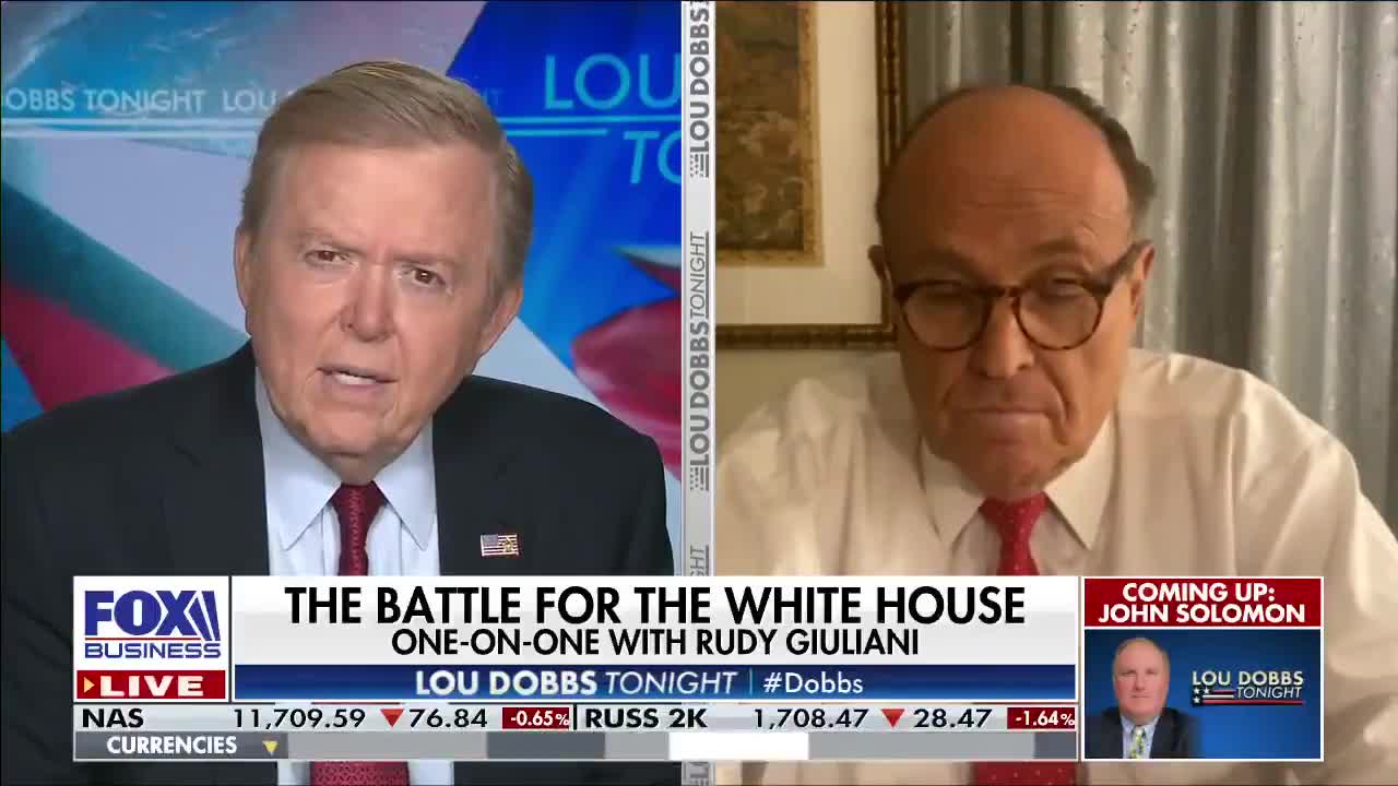 Lou Dobbs With Rudy Giuliani Talk About Dominion Company Election Fraud - 11-14-20