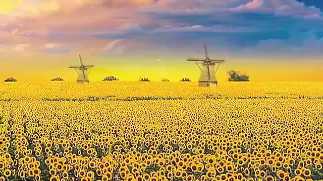This sunflower looks like smiling faces; it makes people fascinated